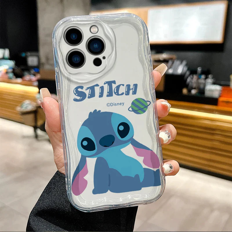 Funda de Teléfono Disney Stitch Angel Lovers para iPhone