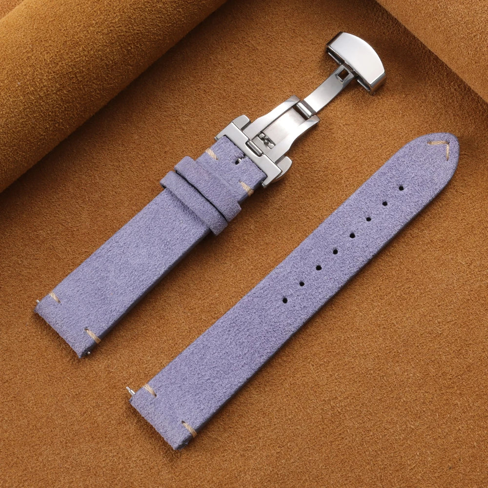 Amazfit Balance, GTR, GTS & Bip Vintage Suede Band with Butterfly Clasp