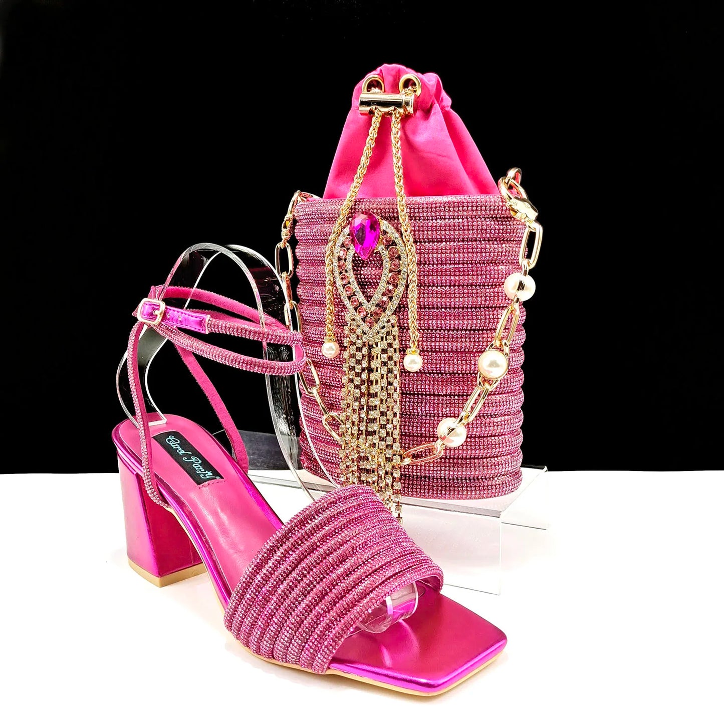 Zapatos de Mujer Último Diseño Italiano con Bolso a juego Conjunto HJJ1-23