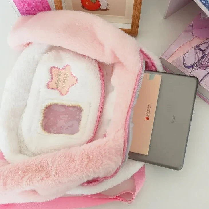 Kawaii Plush Bunny Backpack