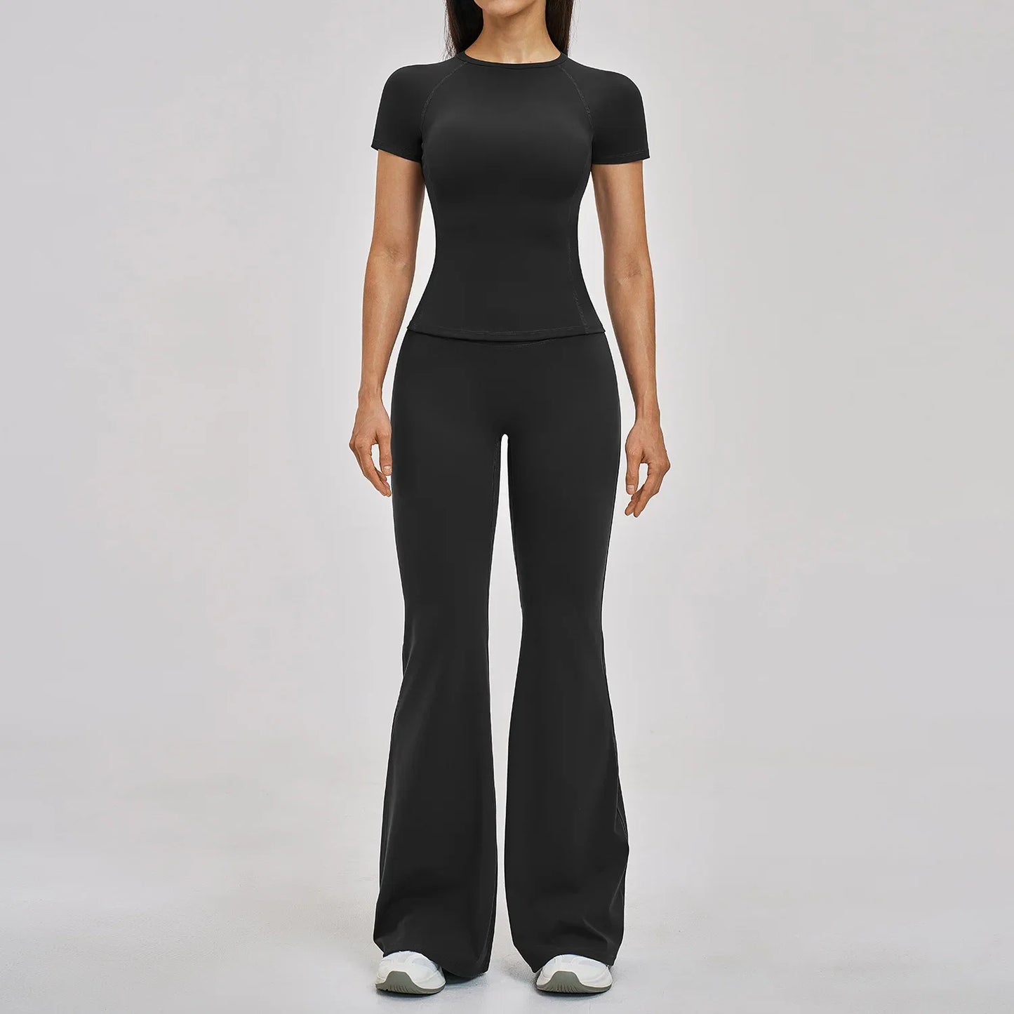 Gym Set 2PCS Yoga Suit Sports Outfit Women Tracksuit Running Workout Clothes Short Sleeves Sport Bra Athletic Wear Yoga Clothing