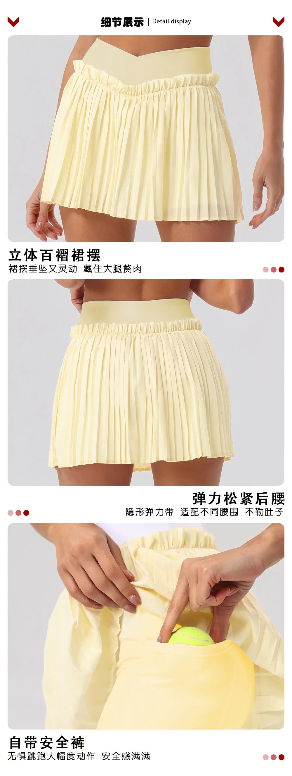 Tight Yoga Sets Women's Tracksuit Sexy Color Contrast Hollow Out Sports Bra High Waist Pleate Tennis Short Skirt Fitness Suits