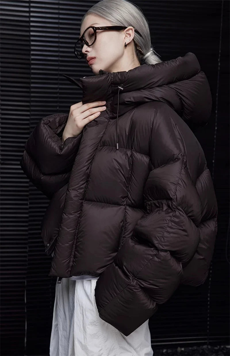 2026 Hot Sale Winter Parka Women Hooded Cotton Puffer Bread Jacket Zip Up Korean Casual Solid Thick Warm Outwears куртка женская