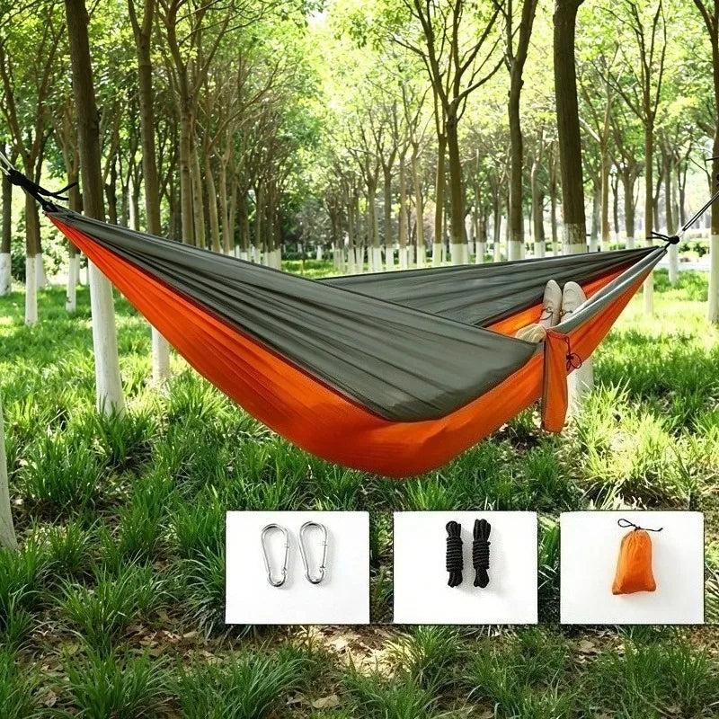 Camping Hammock Lightweight, Portable Hammocks Parachute Hammock with Two Tree Straps, Single or Double Travel Camping Hammocks