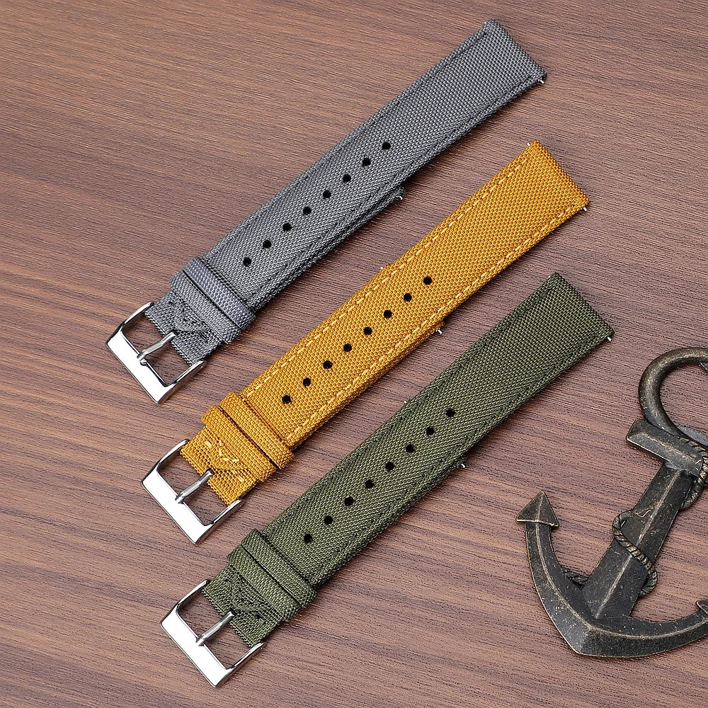 Garmin 18/20/22mm Quick Release Sailcloth Nylon Band with Pin Buckle