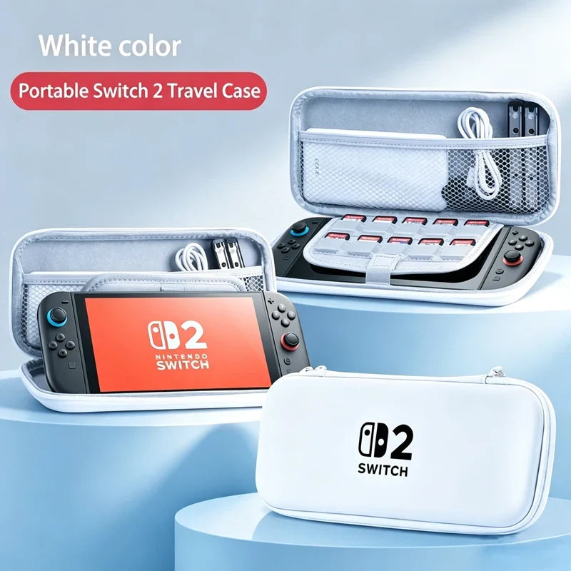 Portable EVA Hard Case For Nintendo Switch 2 Travel Carrying Bag Shockproof Storage Cover With Game Card Slots Accessories Pouch