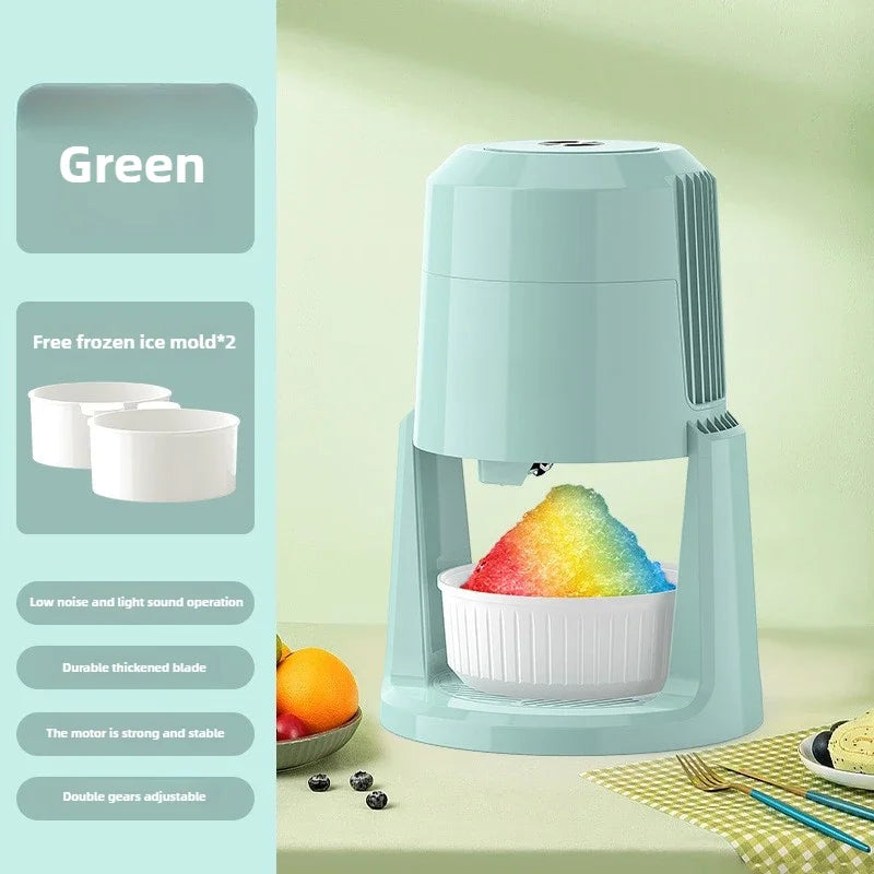 220V Automatic Ice shavers Small household electric ice Shaved Machine two speed Adjustable ice shaving machine 110V ice Crusher