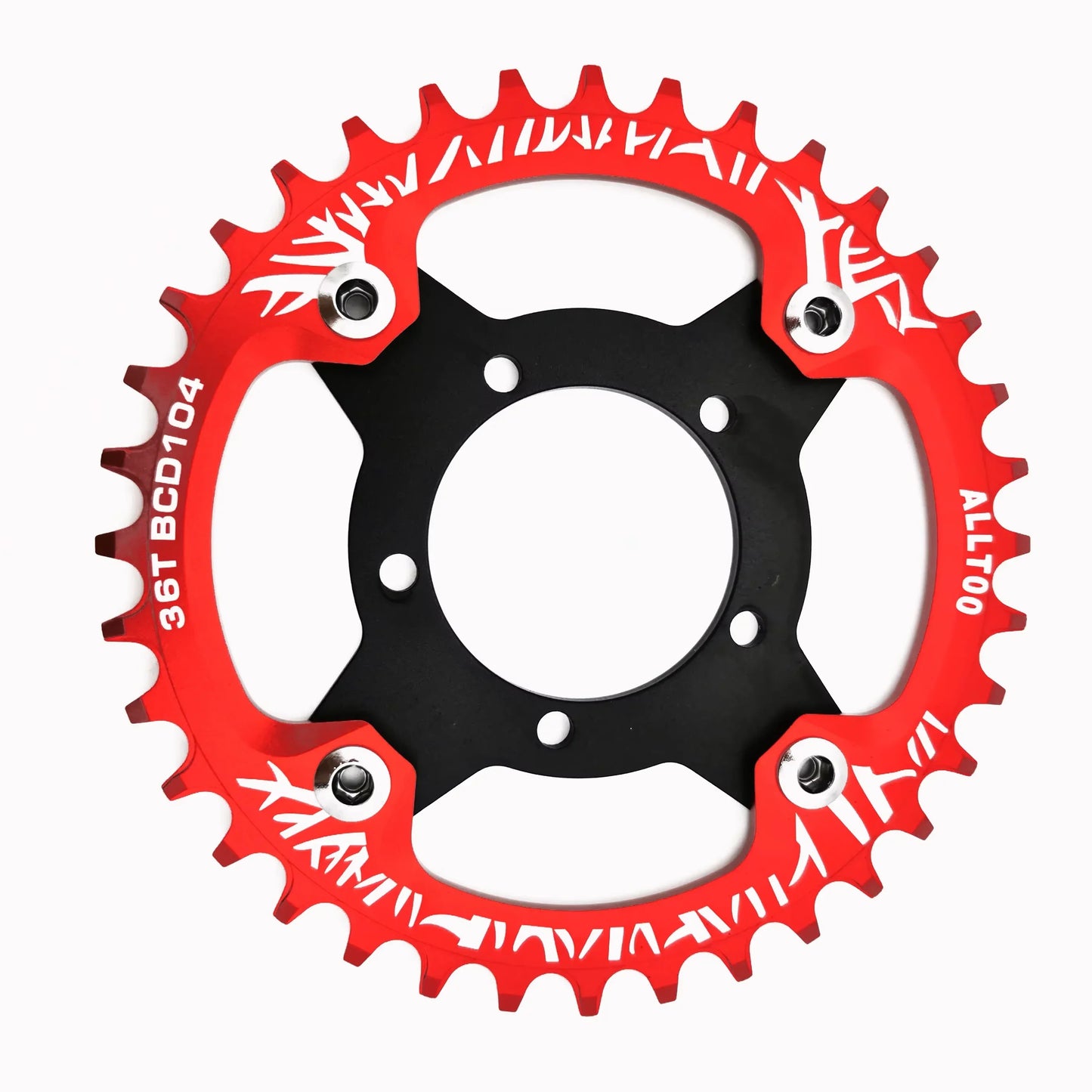 ALLTOO Bike Part Bicycle Crankset Bafang 104BCD Motor Aluminum Alloy Chainring Mid Drive Adapter For Electric E-bike 32T-52T
