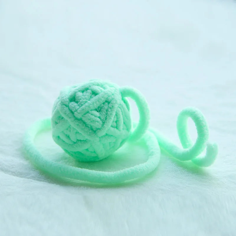 Colorful Yarn Ball Cat Toys with Bell