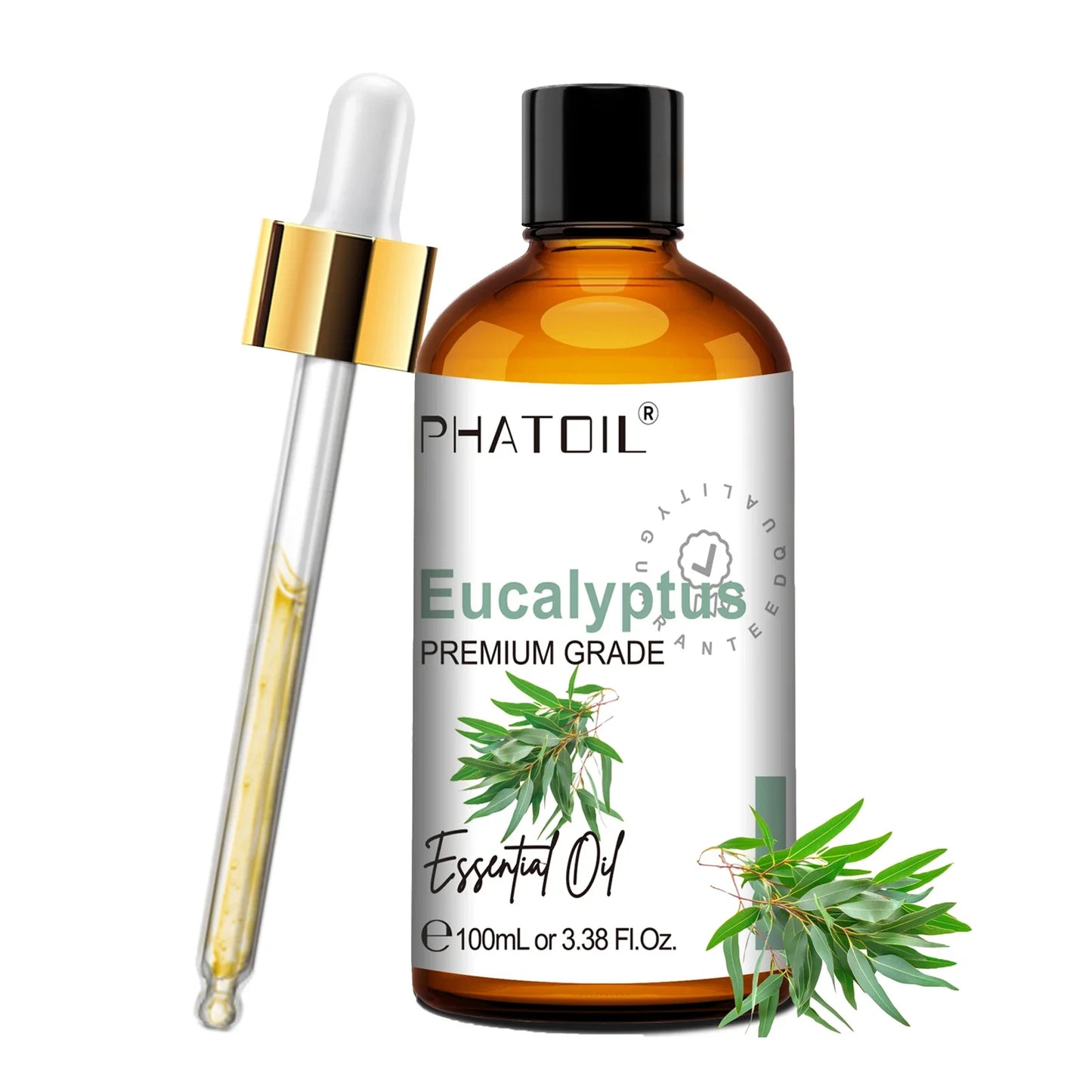 PHATOIL Natural Essential Oil for Diffuser Candle Making-100ml Sandalwood Eucalyptus Citronella Lavender Vanilla Essential Oils