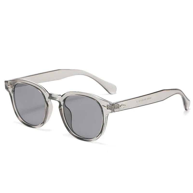 Retro Round Sunglasses Rivet Design UV400 Leopard Print