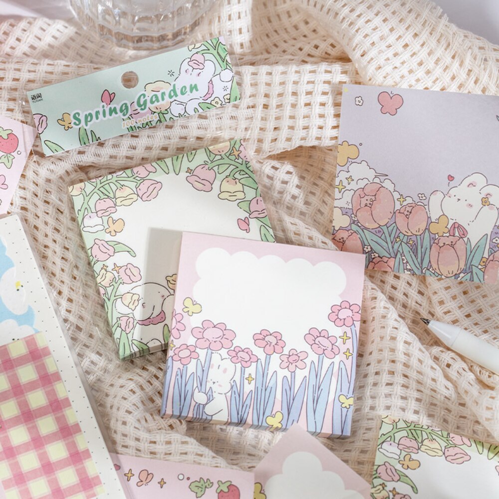Libretas de notas de Conejo Floral