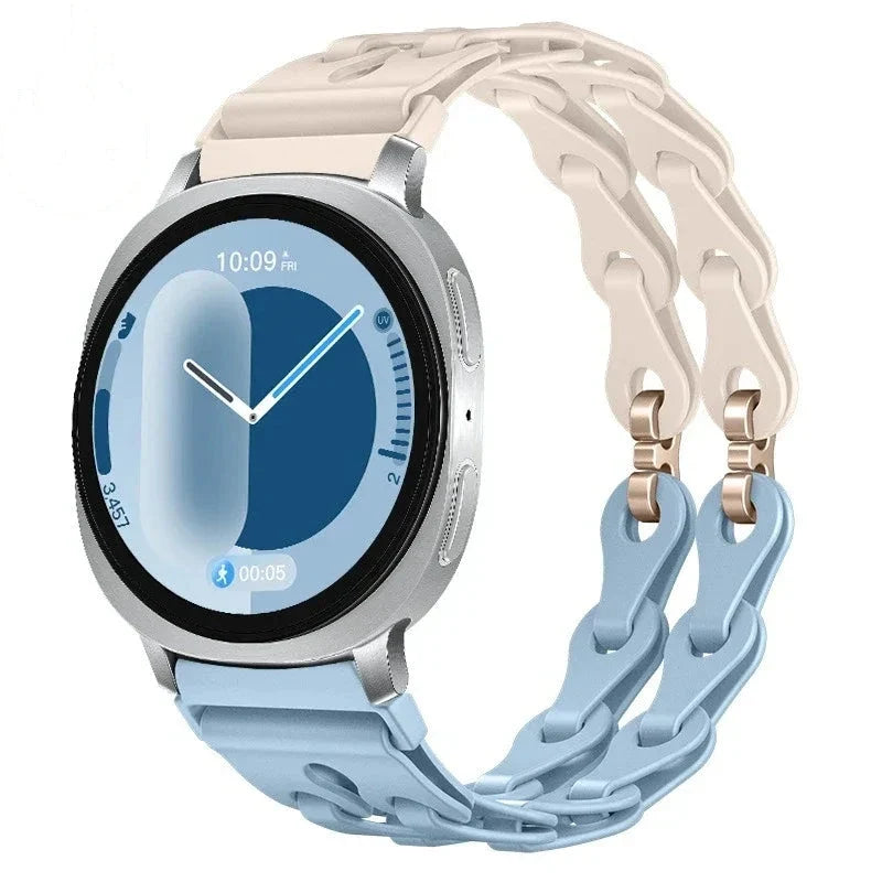 Samsung Galaxy Watch8, 9 & Ultra Silicone Chain Link Band