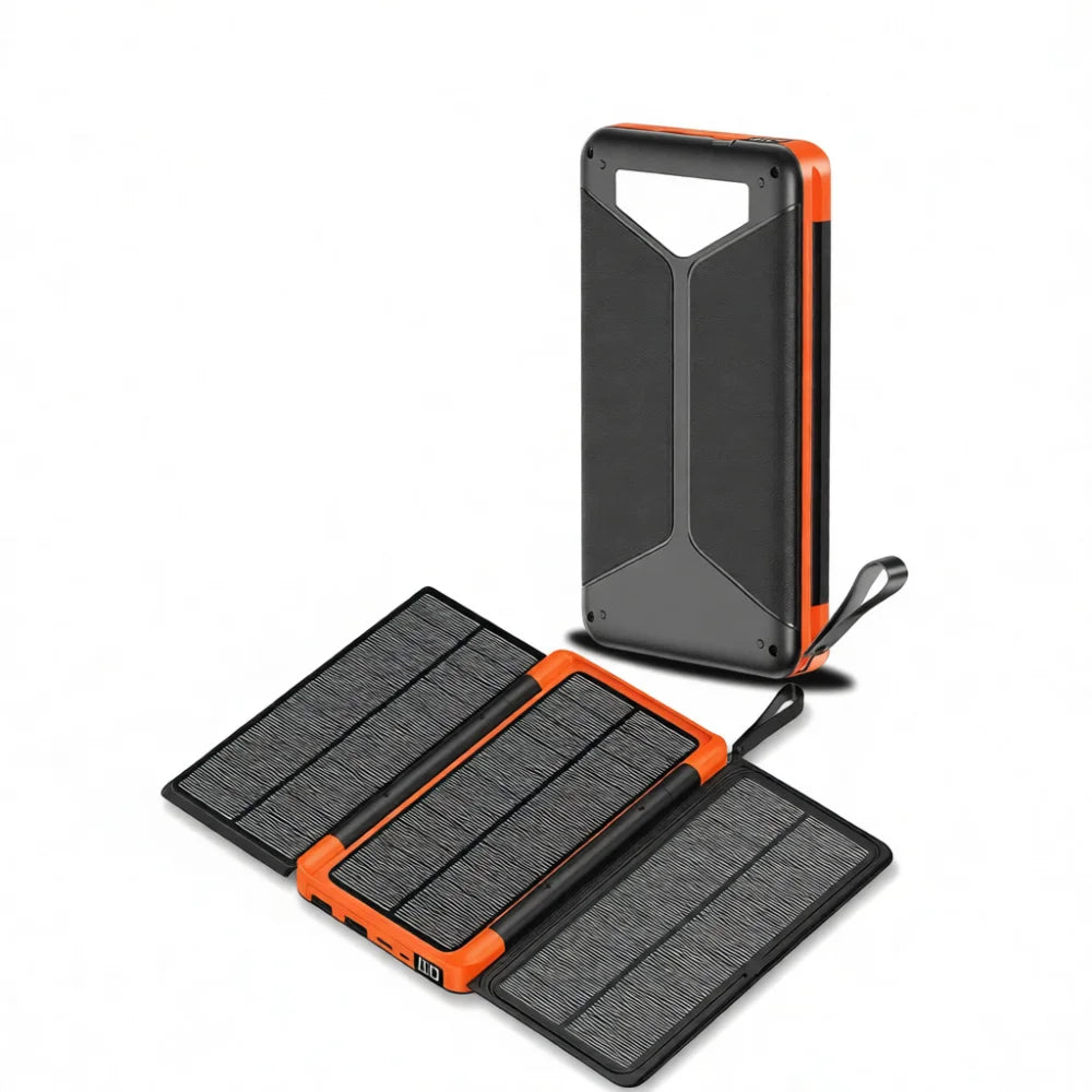 Portable Foldable Solar Charger Power Bank Outdoor Camping Hiking Equipment Mobile Energy Storage Travel Battery Pack