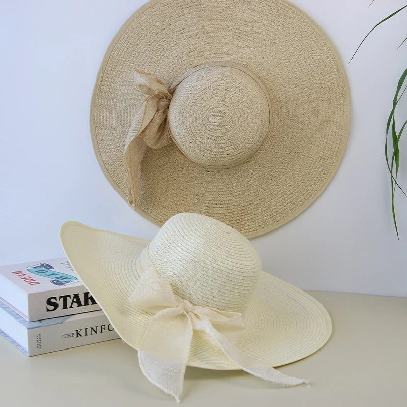 Sombrero de paja de verano para mujer