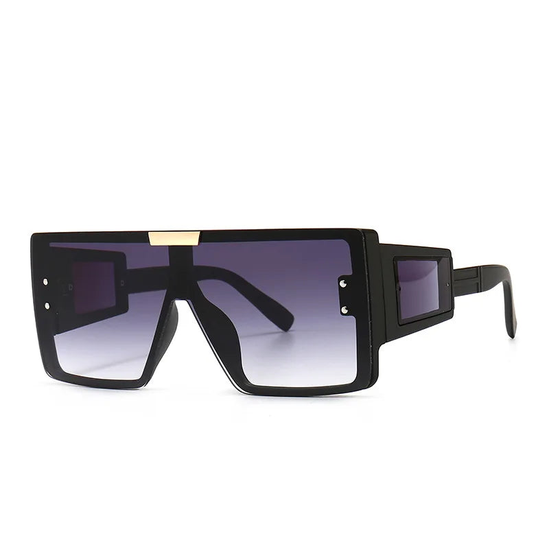 Shield Visor Mask Sunglasses Women Men Oversized Windproof Punk Glasses Square Big Frame Goggles Shades Sport UV400 Oculos