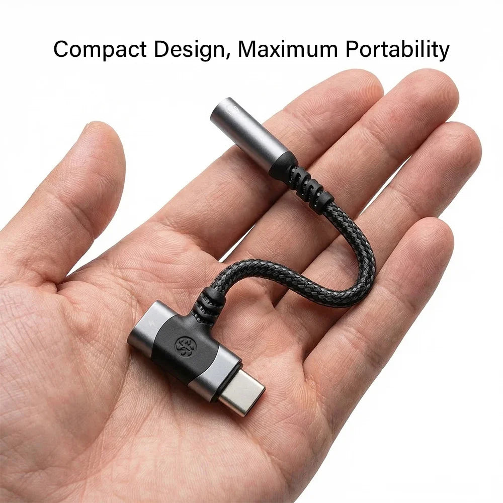 USB C to 3.5mm Audio Adapter with DAC for Gaming Headset Samsung S26 S25 iPhone 17 AUX Cable Converter Plug Kit