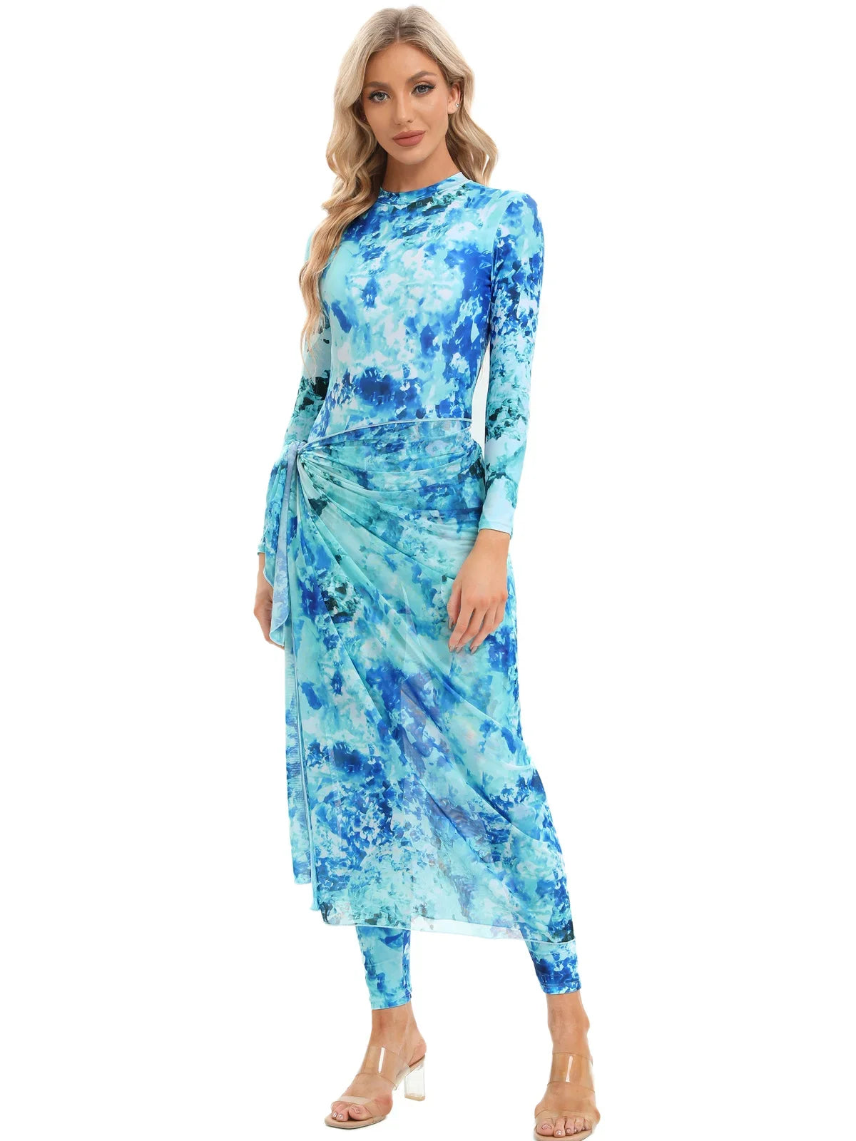 Women's Muslim Modest Long-Sleeve Swimsuit