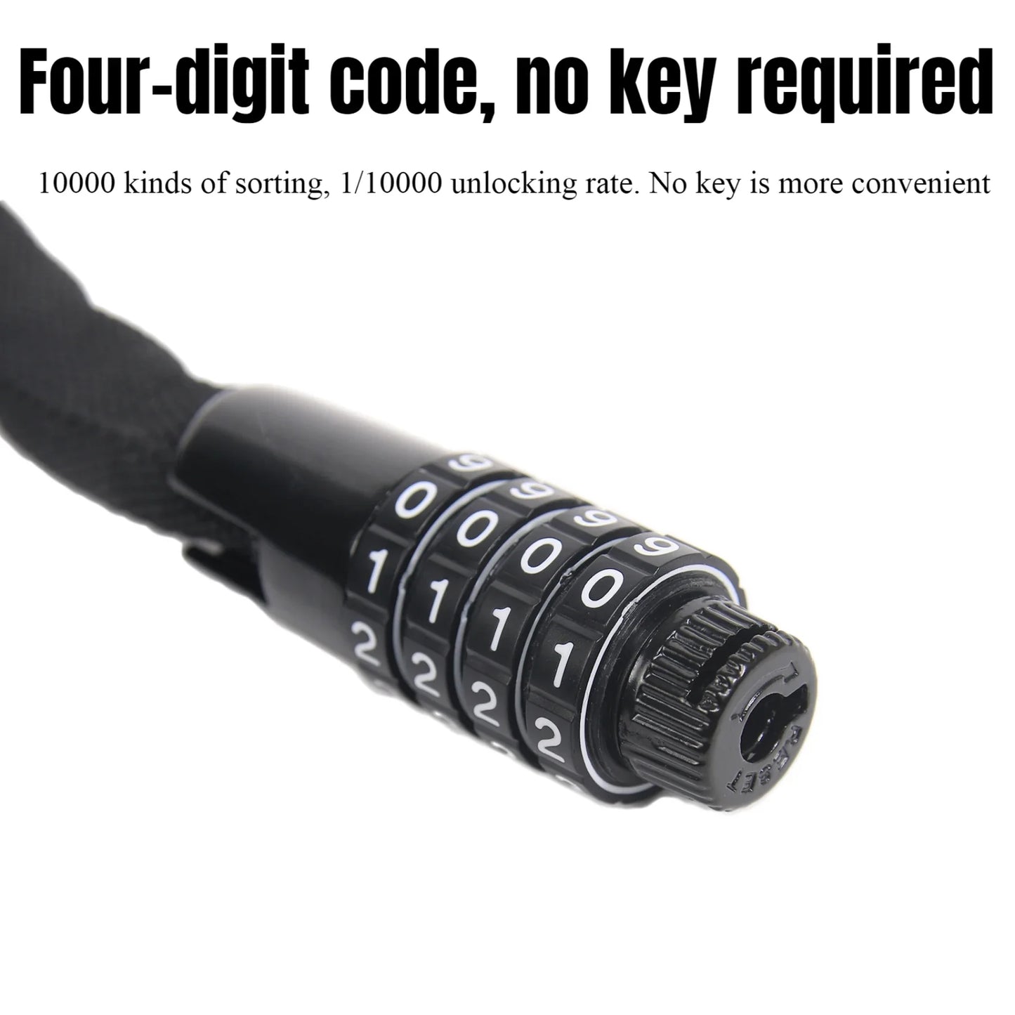 Zellmann Bicycle Chain Lock Password High Security MTB Mountain Bike Password For Cycling Electric E-Bike Cycling Accessories