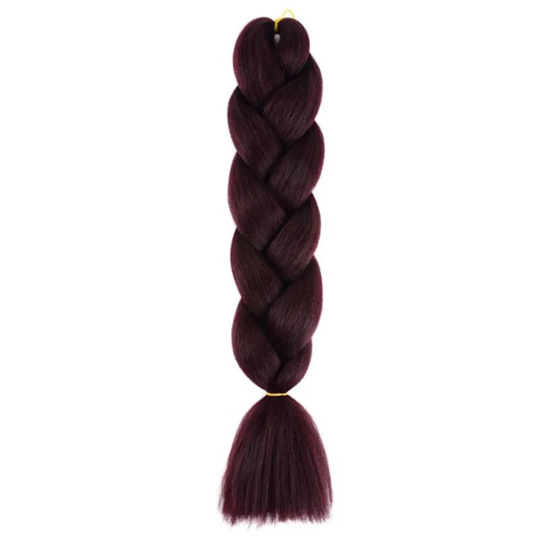 24-Inch Jumbo Box Braiding Hair Extensions | Yaki Straight Synthetic Dreadlocks