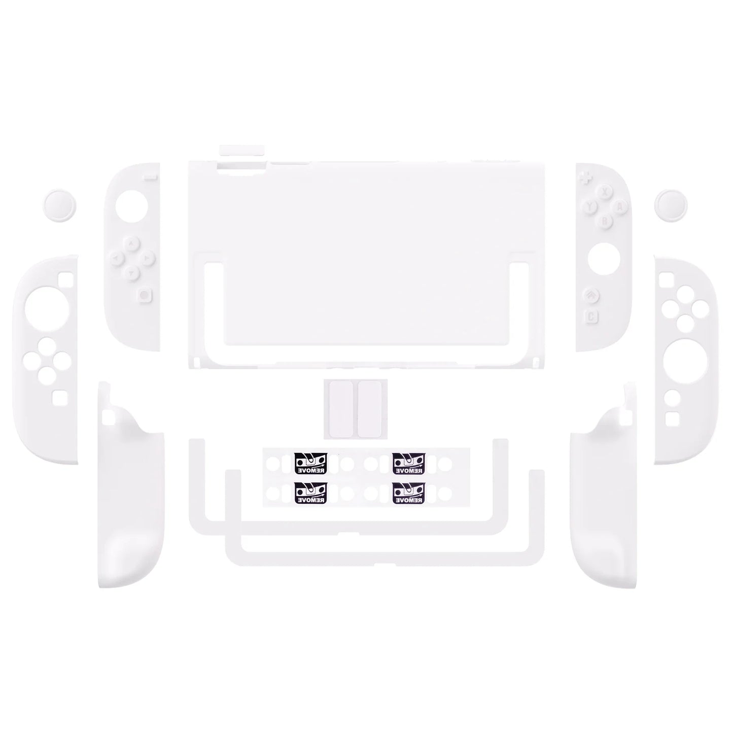 PlayVital Solid Color Protective Case for Nintendo Switch 2, Anti-Scratches Hard Shell Dockable Grip Cover with  Foldable Stand