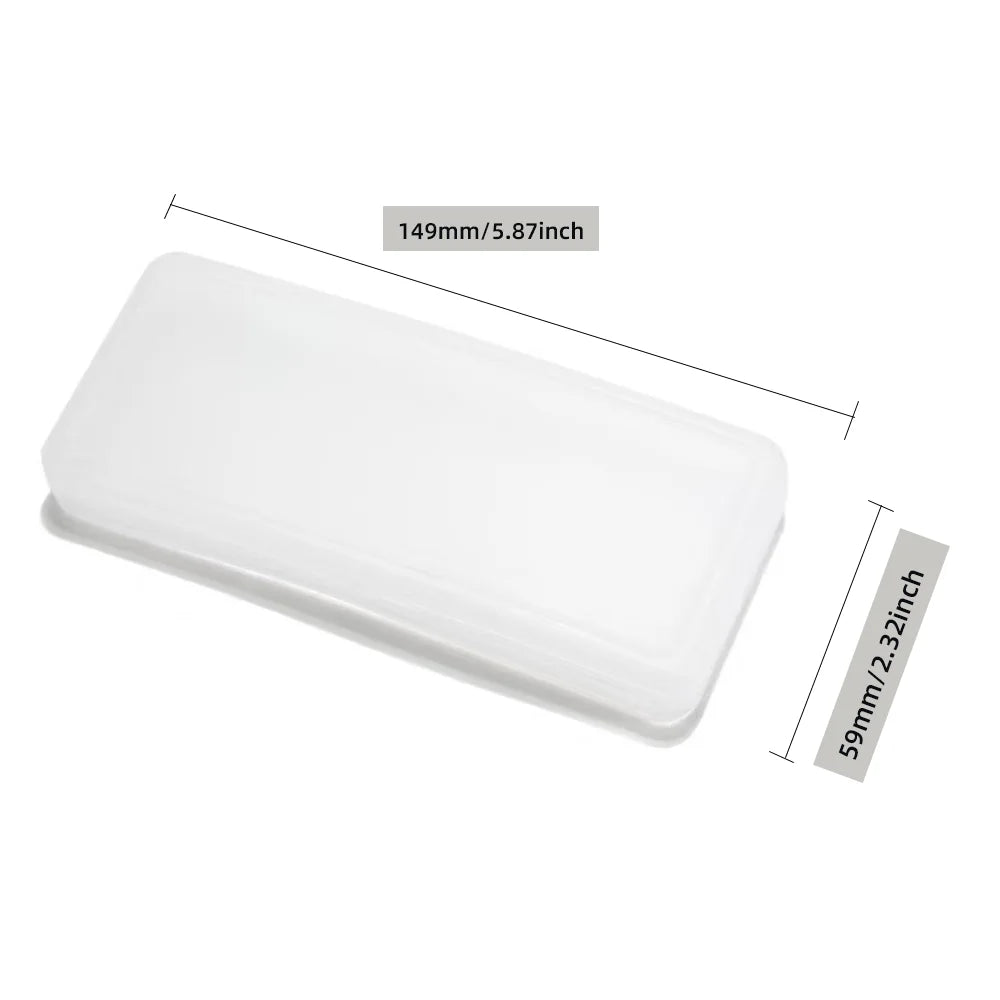 VIVIBEE Clip on Sunglasses Plastic Box Case M L White Transparent