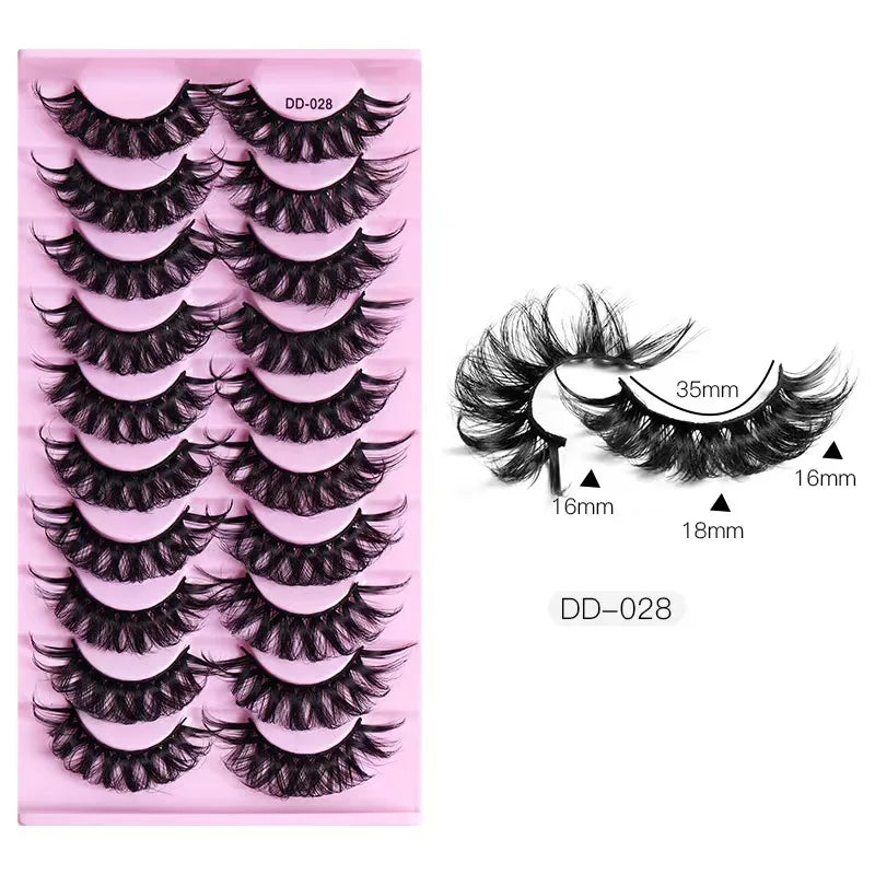 Faux mink eyelashes natural 3d mink lashes makeup volume false eyelashes in bulk cilio H13 E-08