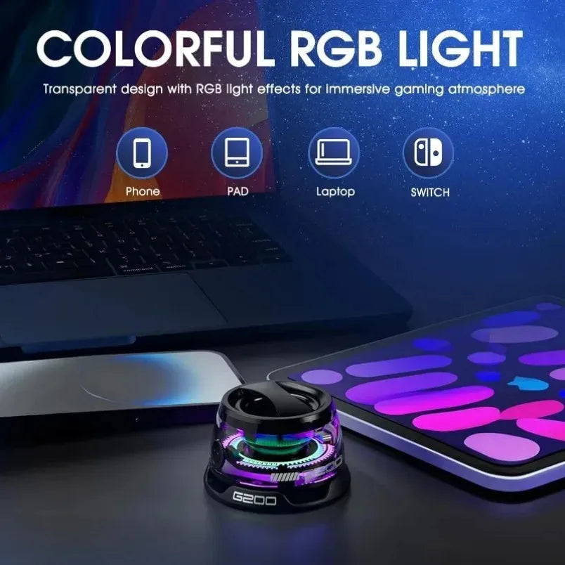 Bluetooth Wireless Mini Speaker Magnetic RGB Light Portable Sound Box BT5.3 Phone Holder Set For iPhone/Xiaomi/Huawei/PC/MacBook