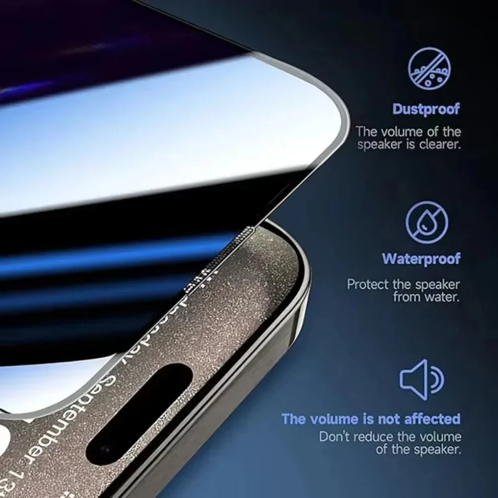 3Pcs Privacy Tempered Glass Dust Free Installation Protector for IPhone 18 17 16 15 14 13 12 11 Pro Max Anti-Spy Screen Protecto