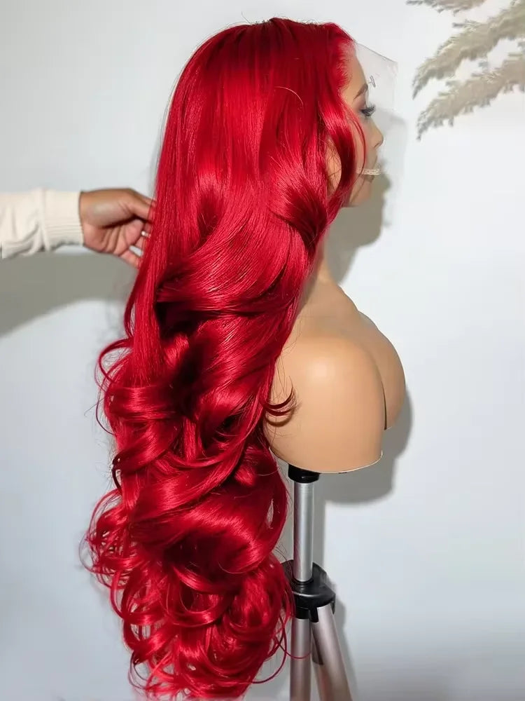 Hot Red Body Wave 13x6 HD Lace Human Hair Wig