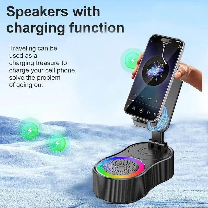 Nuevo soporte para teléfono celular con luz LED y altavoz Bluetooth