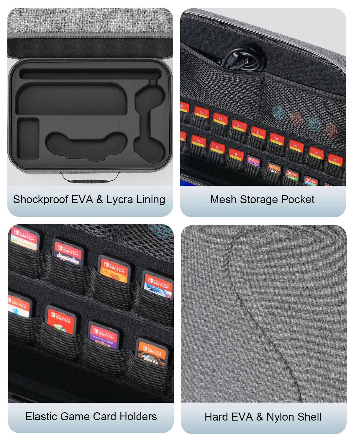 STARTRC GAMES Hard Shell Portable Travel Carry Bag for Switch 2, Pro Controller, 18 Game Cards and Other Accessories