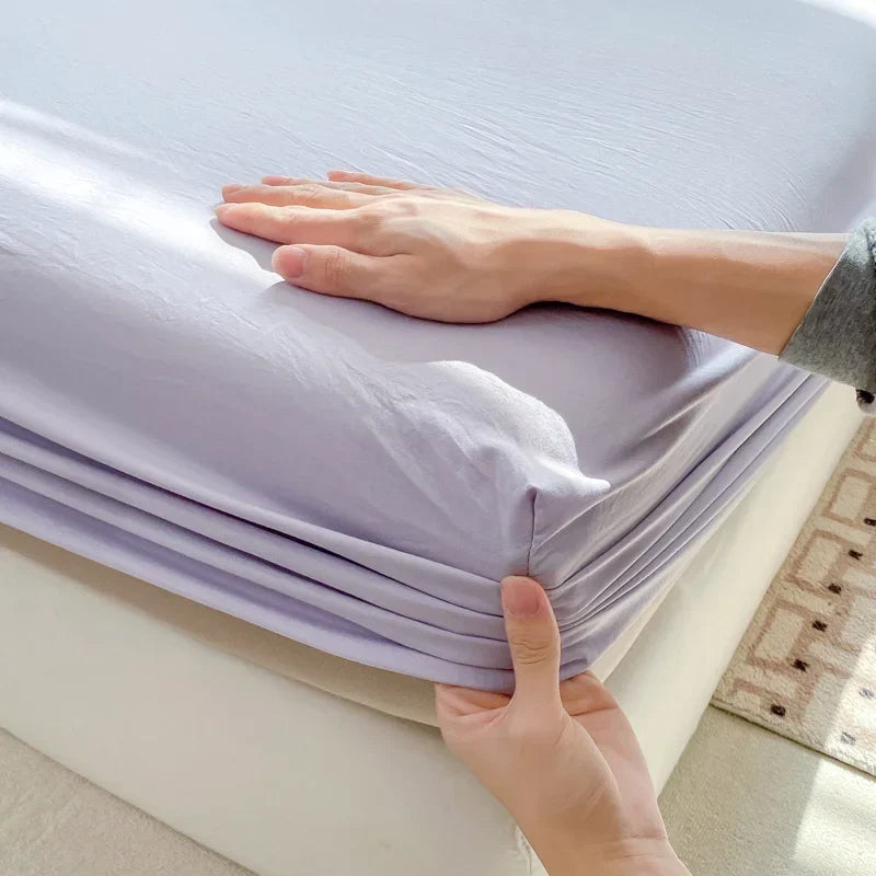 100% Cotton Fitted Bed Sheet with 360 Elastic Band Bedsheet Bedspread