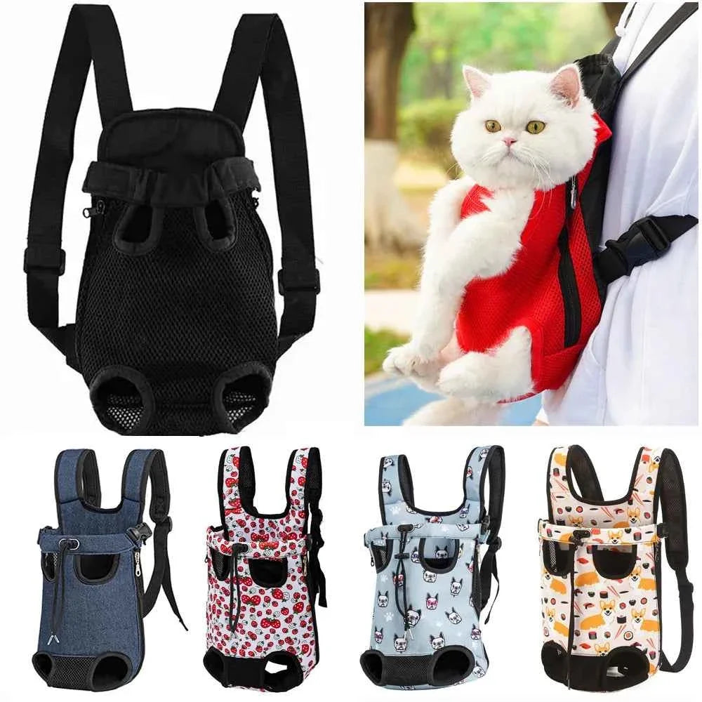 Mochila transportadora ajustable para gatos y perros pequeños