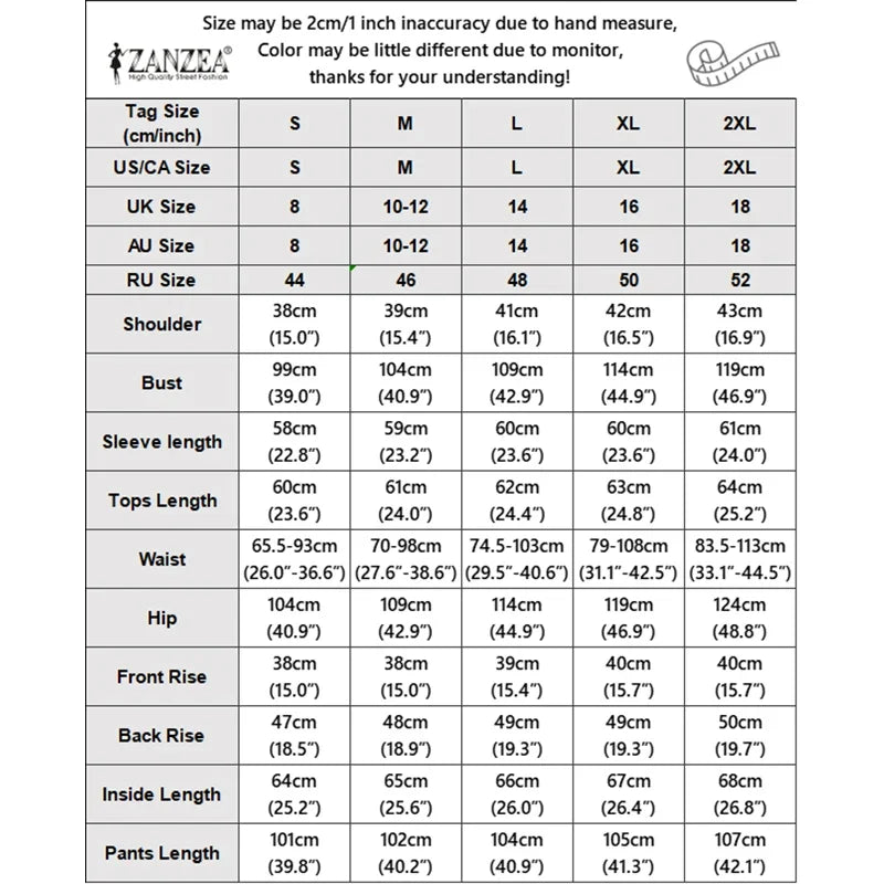 Fashion Women Matching Sets ZANZEA Autumn Long Sleeve Shirt Belted Wide Leg Pant Sets 2 Piece Chic Color-Blocking Office Outfits