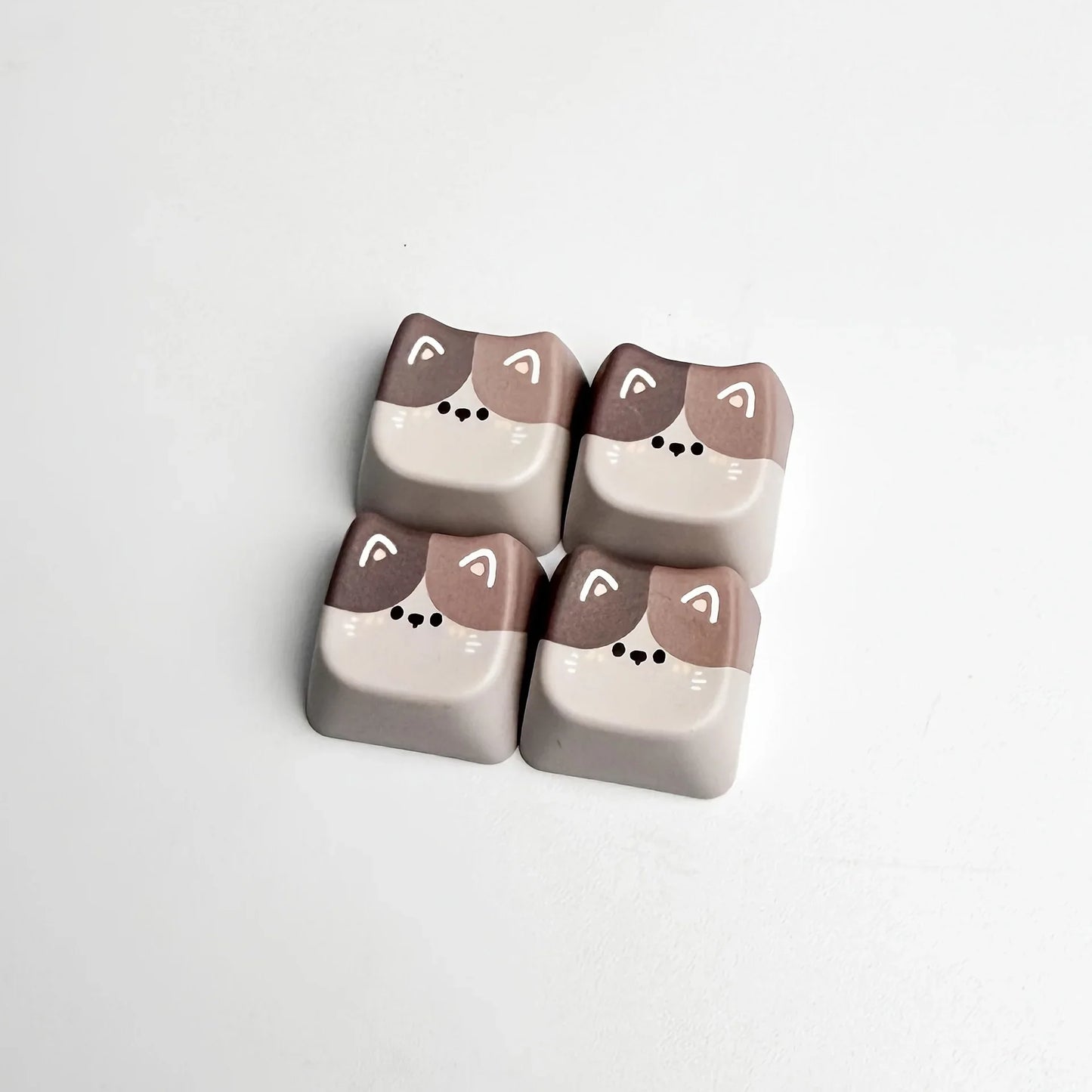 Cute Cat 4 in 1 Keyboard Button Keychain Portable Mini Cute Cat Themed Keyboard Key Pendant