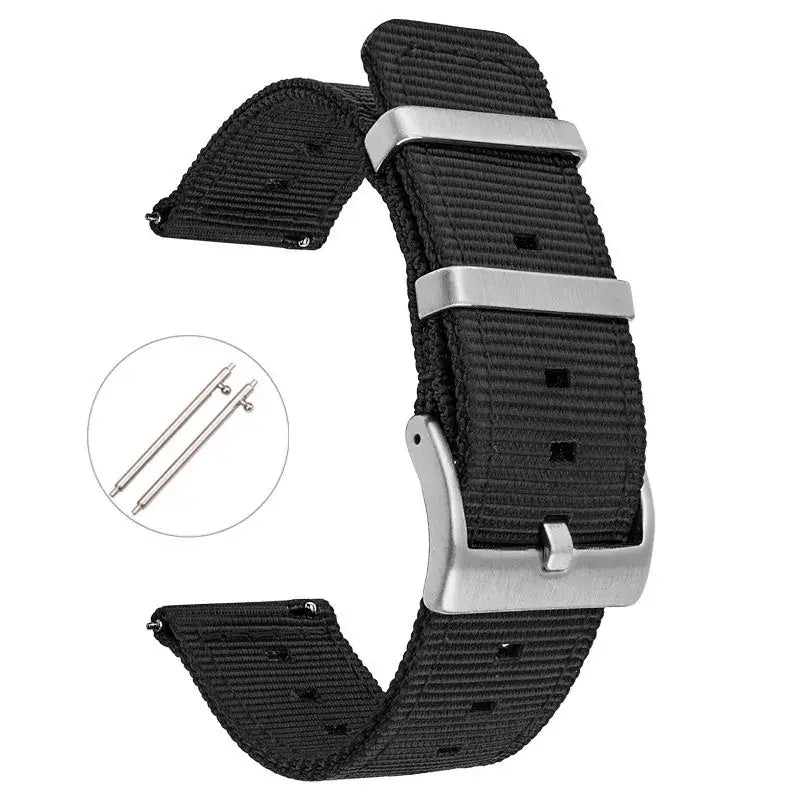 Garmin 18/20/22mm Quick Release Two-Piece Woven Nylon Band with Twin Metal Keepers