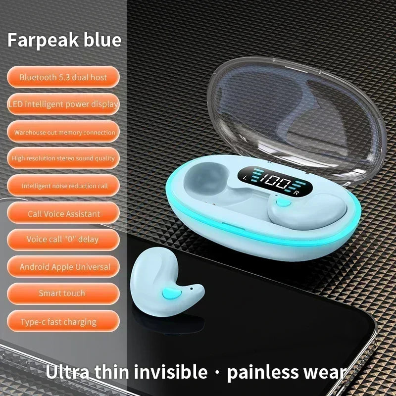 2026New style X55 Wireless Earphones Headphones Noise Reduction Sport Game Sleep Bluetooth 5.0 Earbuds HIFI Stereo Music Headset