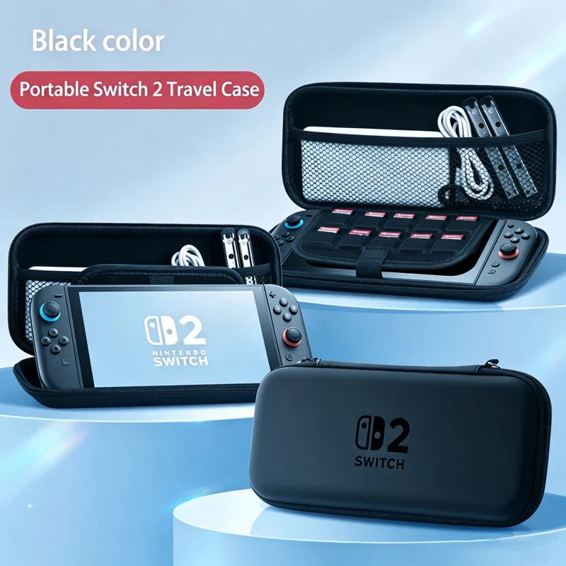 Portable EVA Hard Case For Nintendo Switch 2 Travel Carrying Bag Shockproof Storage Cover With Game Card Slots Accessories Pouch