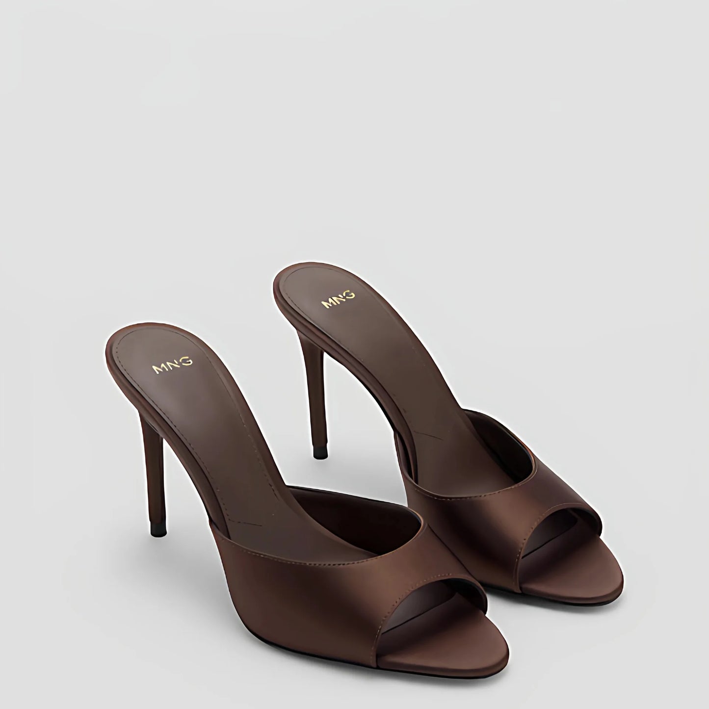 2026 Summer New Women's High Thin Heels Pointed Toes Fashion Slippers Elegant Satin Shoes Sexy Peep Toe Stiletto Sandals Pumps