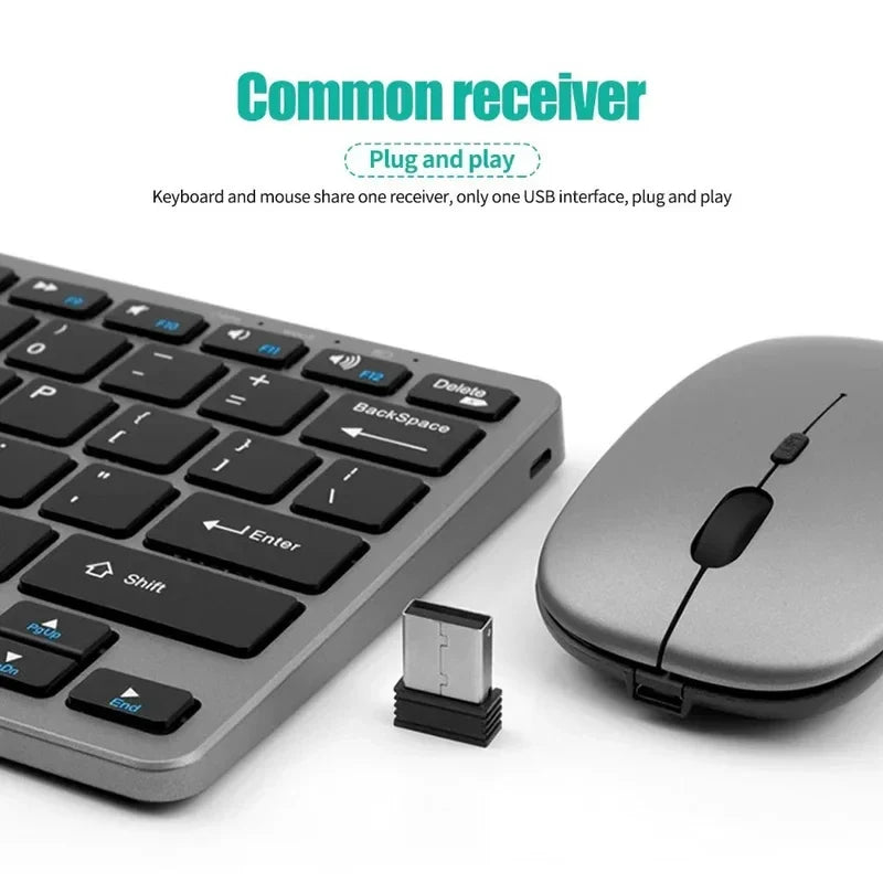 2.4G Wireless Keyboard Mouse Set Bluetooth 5.0 Keyboard Mouse Combo 2 modes Mini Keyboard Mouse For Laptop PC Accessories