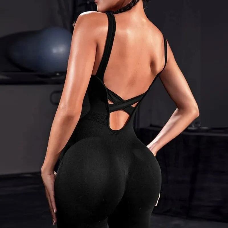 Mono de yoga ceñido sin espalda FlexiFit