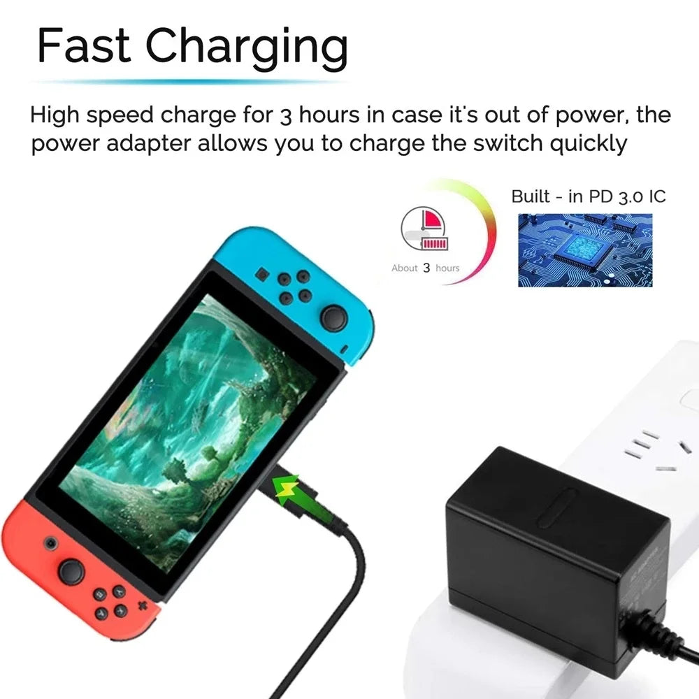 Switch Power Adapter and Switch Lite Plug Fast Charger AC Adapter Mobile Phone Charger