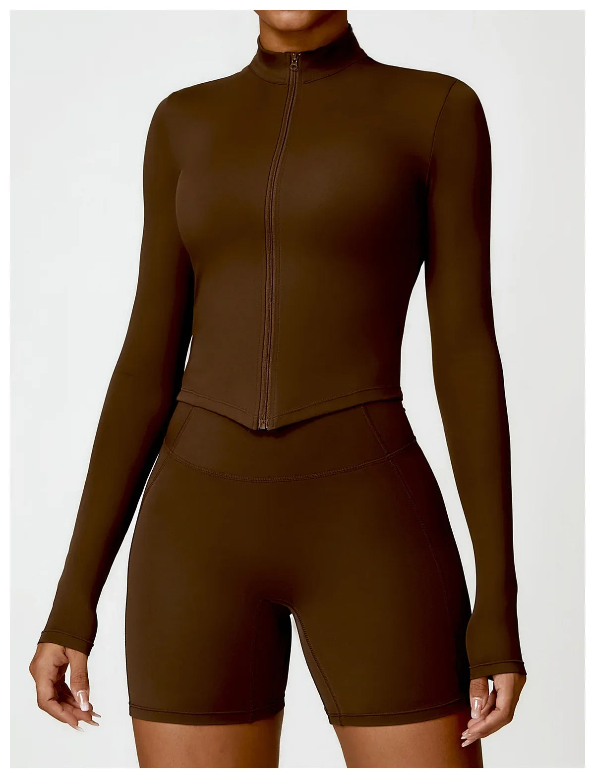 Chaqueta de mujer con cremallera completa y estilo deportivo