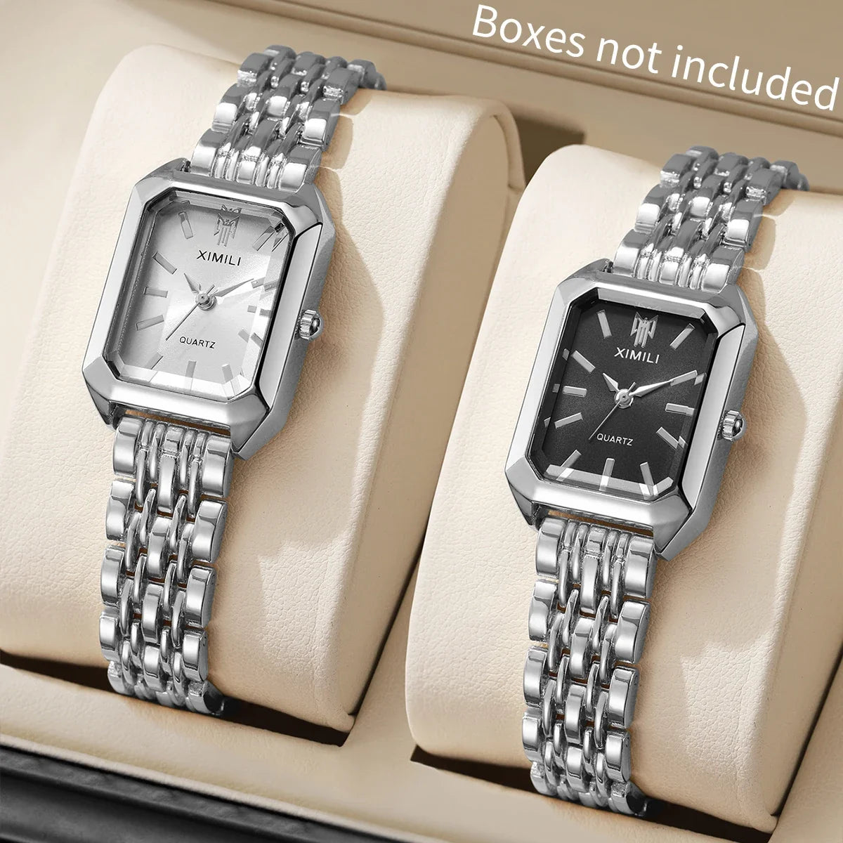 1/2/4pcs Luxury Women Watches Fashion Rectangle Woman Quartz Watch