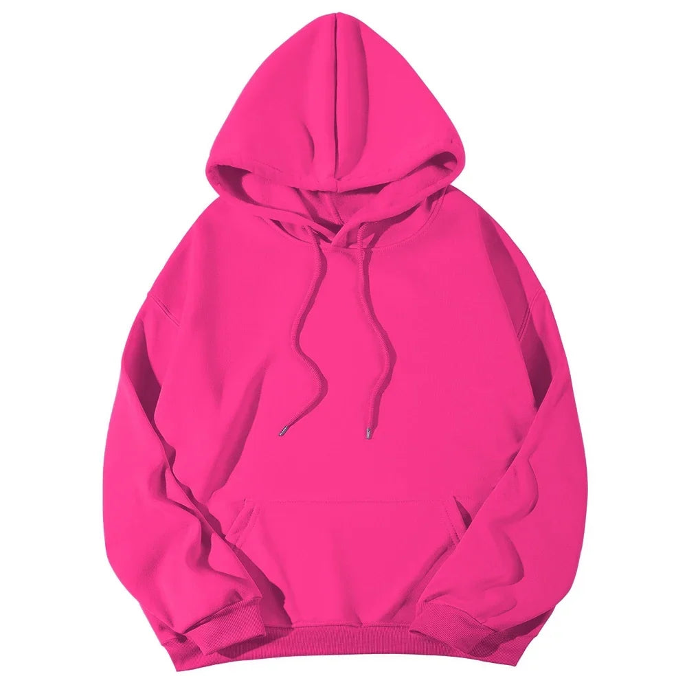 Women's Hoodies Pullover Spring Autumn Casual Hoodie 2026 Sweatshirts Solid Color Hoodies Oversize Black Sweatshirt Women Top