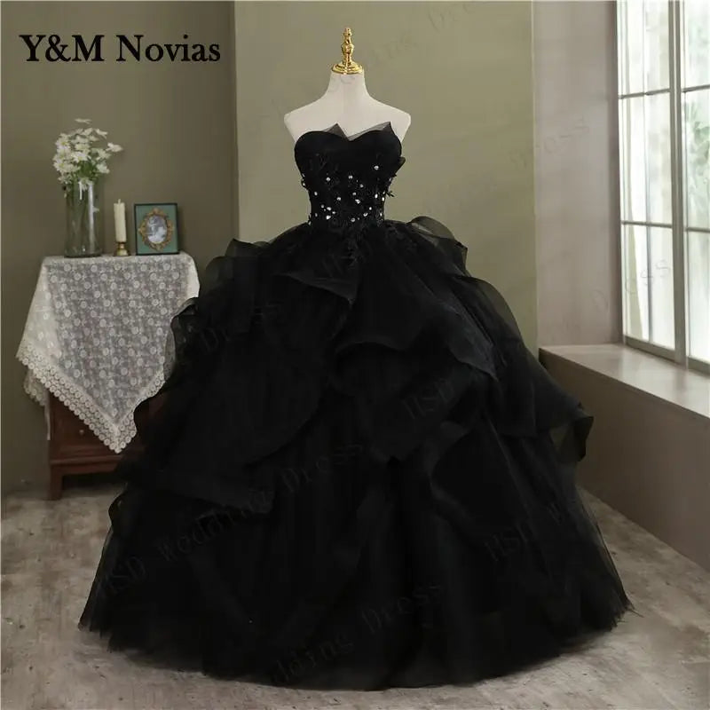 Vestidos de Quinceañera Fiesta de Gala Encaje Bordado Sin Tirantes Vestido de Fiesta Personalizado Vestido de Quinceañera Tallas Grandes Vestido de Quince Robe