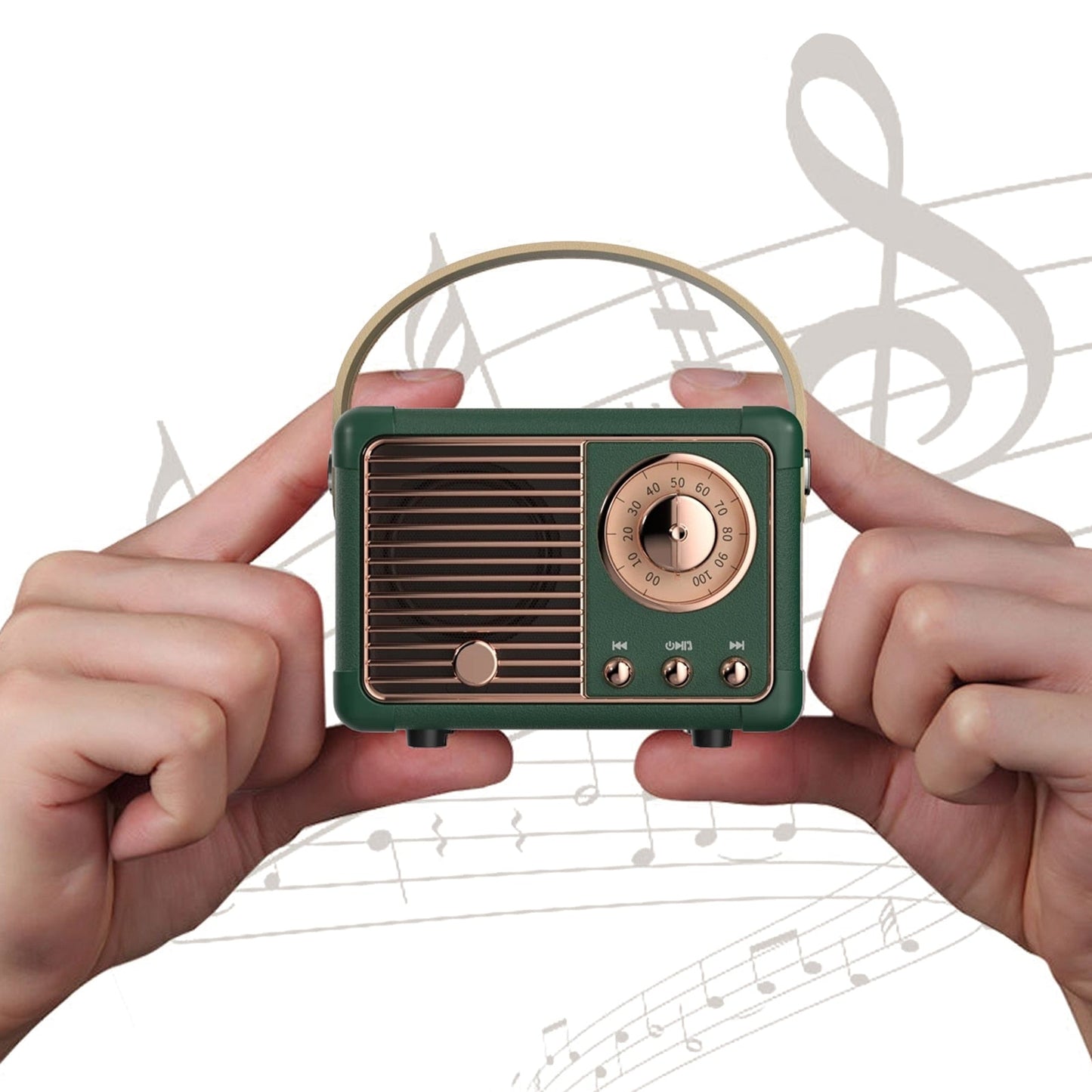 Altavoces Bluetooth Compactos Retro con Radio | Cocina + Metal