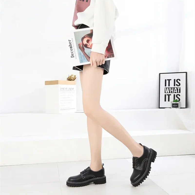 Retro Women Shoes Genuine Leather 2026 New Spring British Style Student Shoes Wild Thick Large Size 41 42 43 Ladies Oxford Shoes