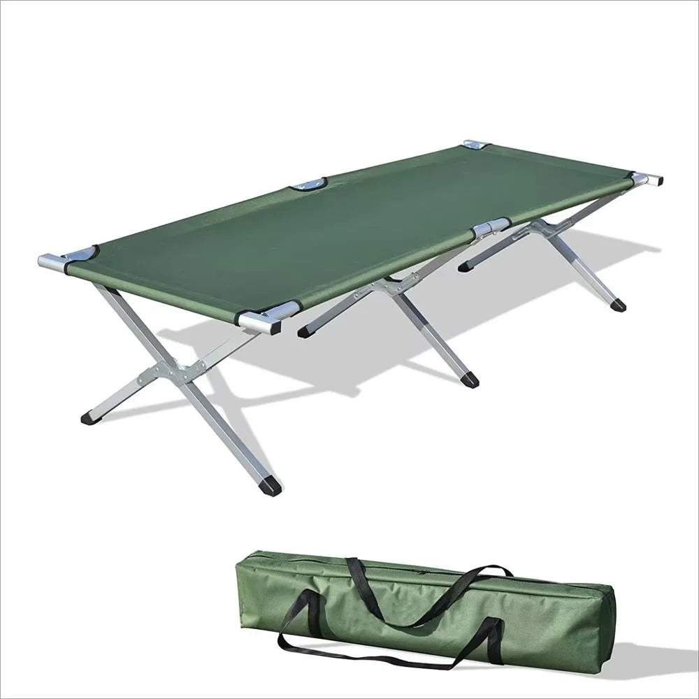 for Single Person Folding Camping Cot Bed Durable Metal Reclining Portable Foldable Camp Beds Factory Wholesale for Sale